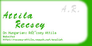 attila recsey business card